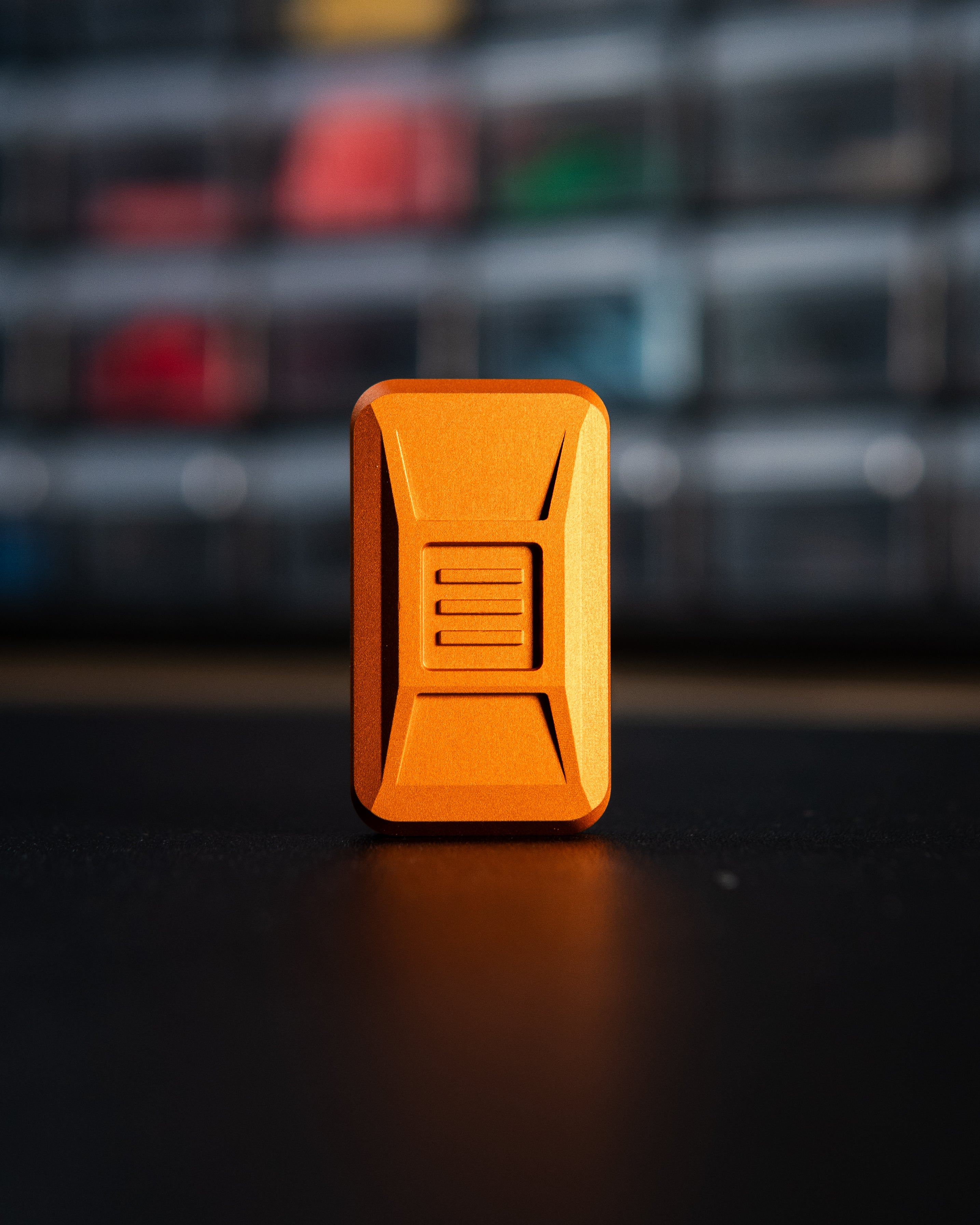 Delta Ergo Tile Fidget Slider - Maker's Choice, Ember Orange Edition