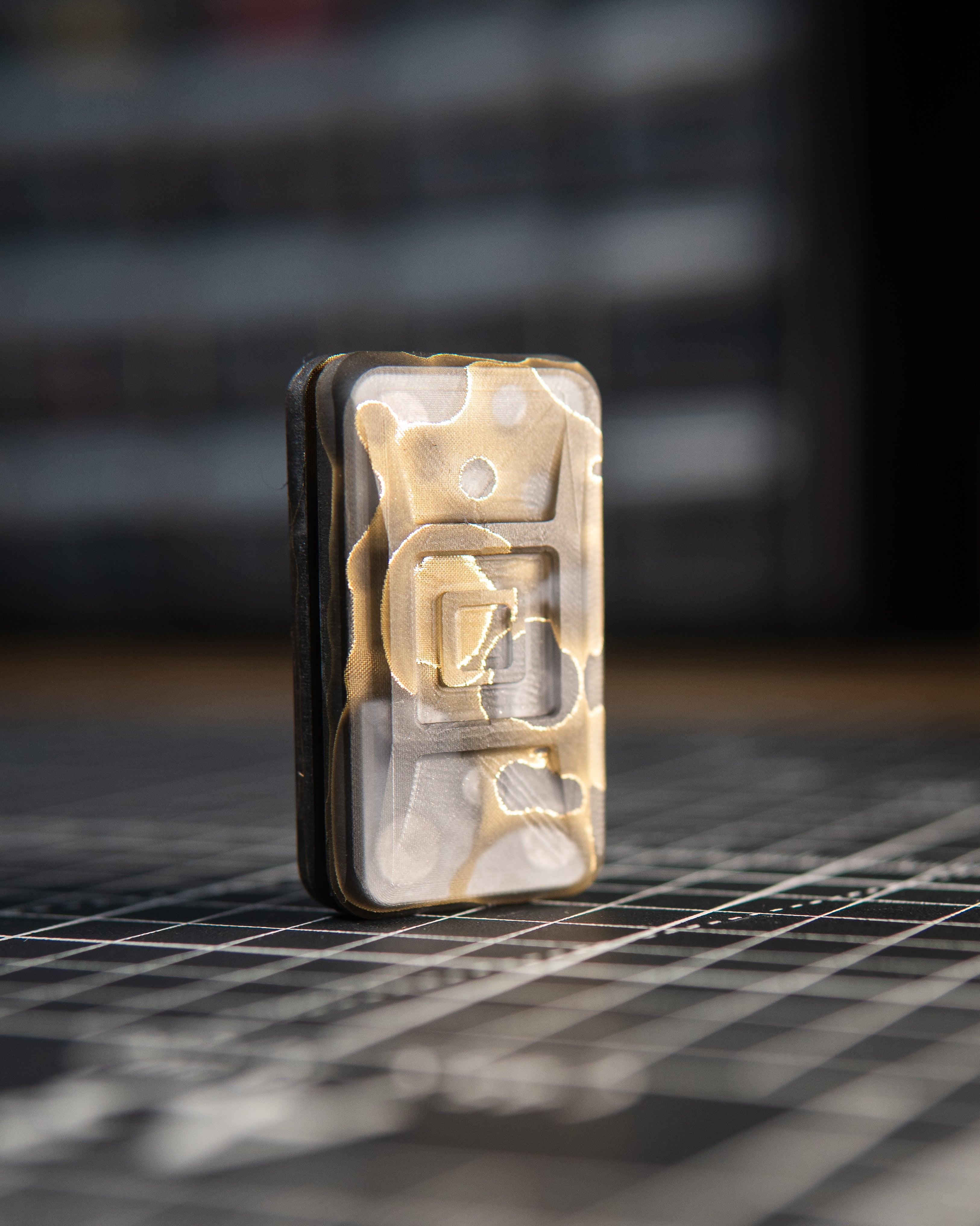 Echo Ergo Pro Tile Fidget Slider - Maker's Choice, Raffir Noble Moon Brass & Copper Composite