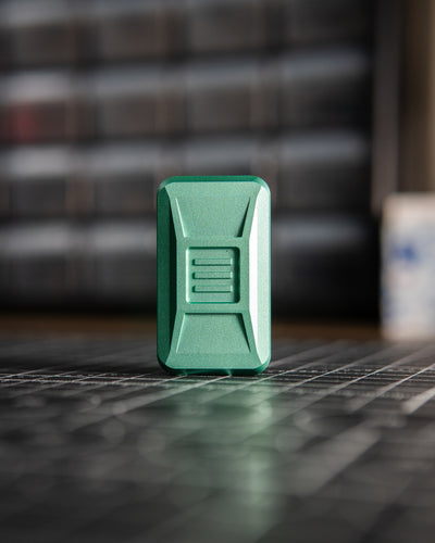Delta Ergo Tile Fidget Slider - Maker's Choice, Aluminum "Seafoam Blast"