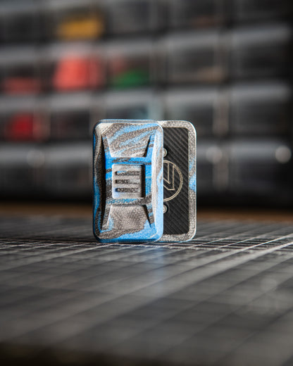 Delta Ergo Pro Tile Fidget Slider - Maker's Choice, Black & Blue G10