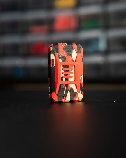 Delta Ergo Tile Fidget Slider - Tiger Camo Red/Black/Desert Tan