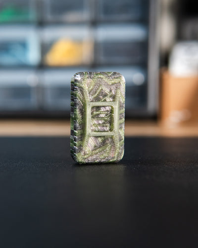 Delta Ergo Tile Fidget Slider - Metro Labyrinth, Translucent Green/Grey