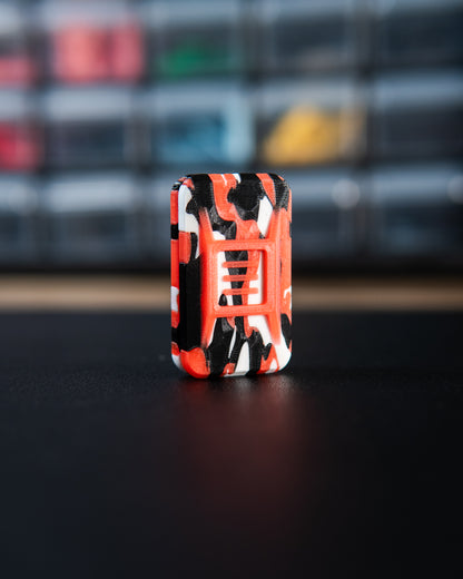 Delta Ergo Tile Fidget Slider - Tiger Camo Red Glow/Black/White