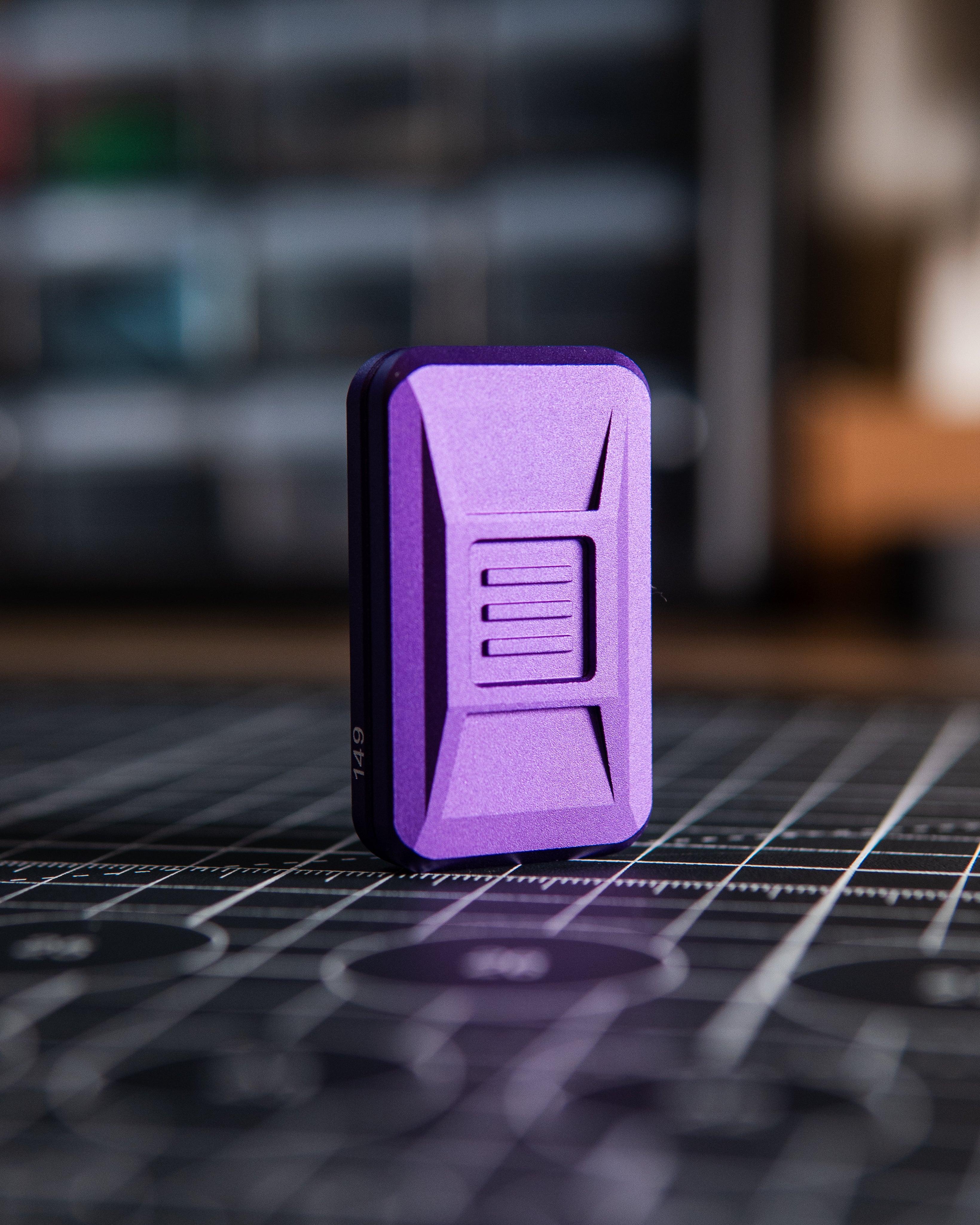 Delta Ergo Tile Fidget Slider - Maker's Choice, Deep Purple