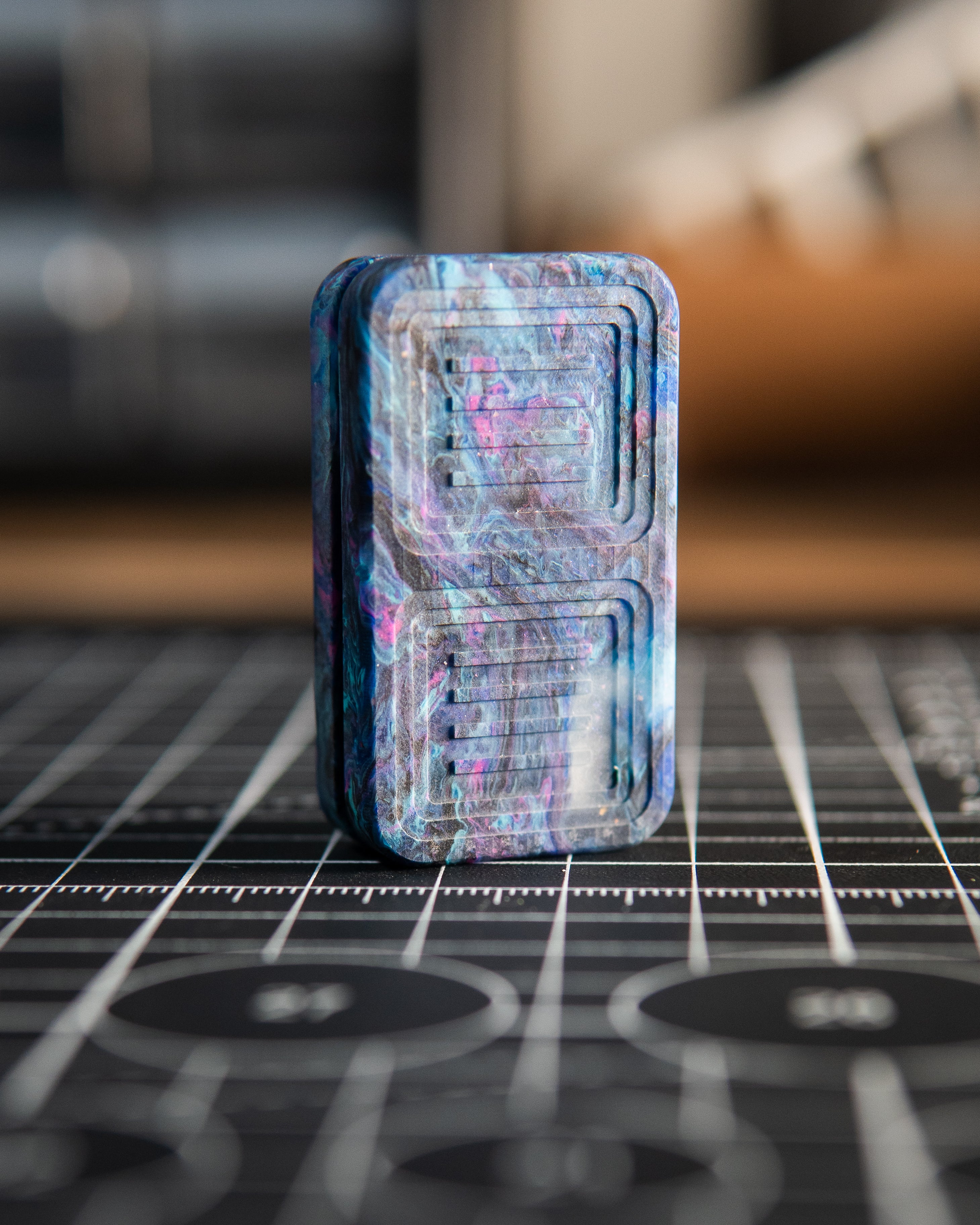 Delta Pro Tile Fidget Slider - Maker's Choice, Blurple Resin