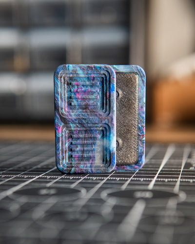 Delta Pro Tile Fidget Slider - Maker's Choice, Blurple Resin