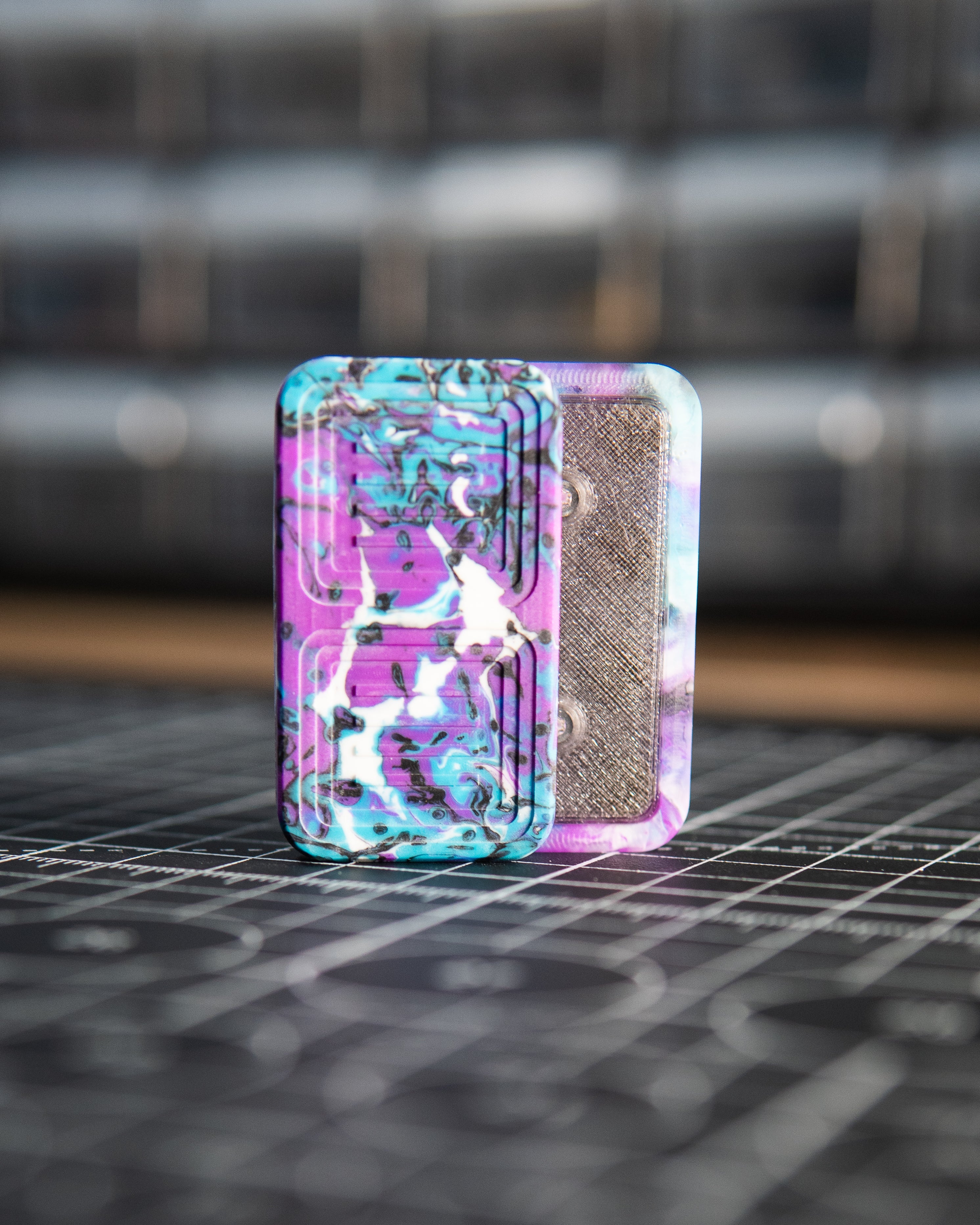 Delta Pro Tile Fidget Slider - Maker's Choice, Purple Rain Resin