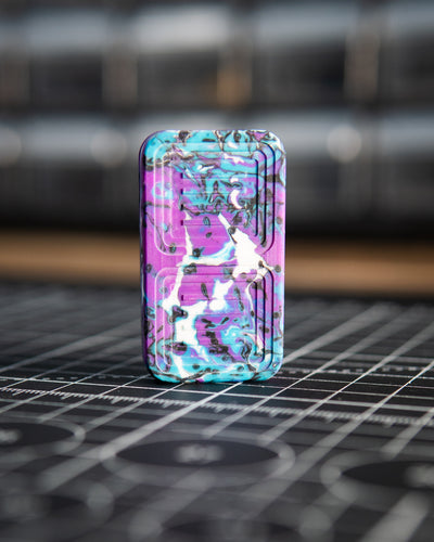 Delta Pro Tile Fidget Slider - Maker's Choice, Purple Rain Resin