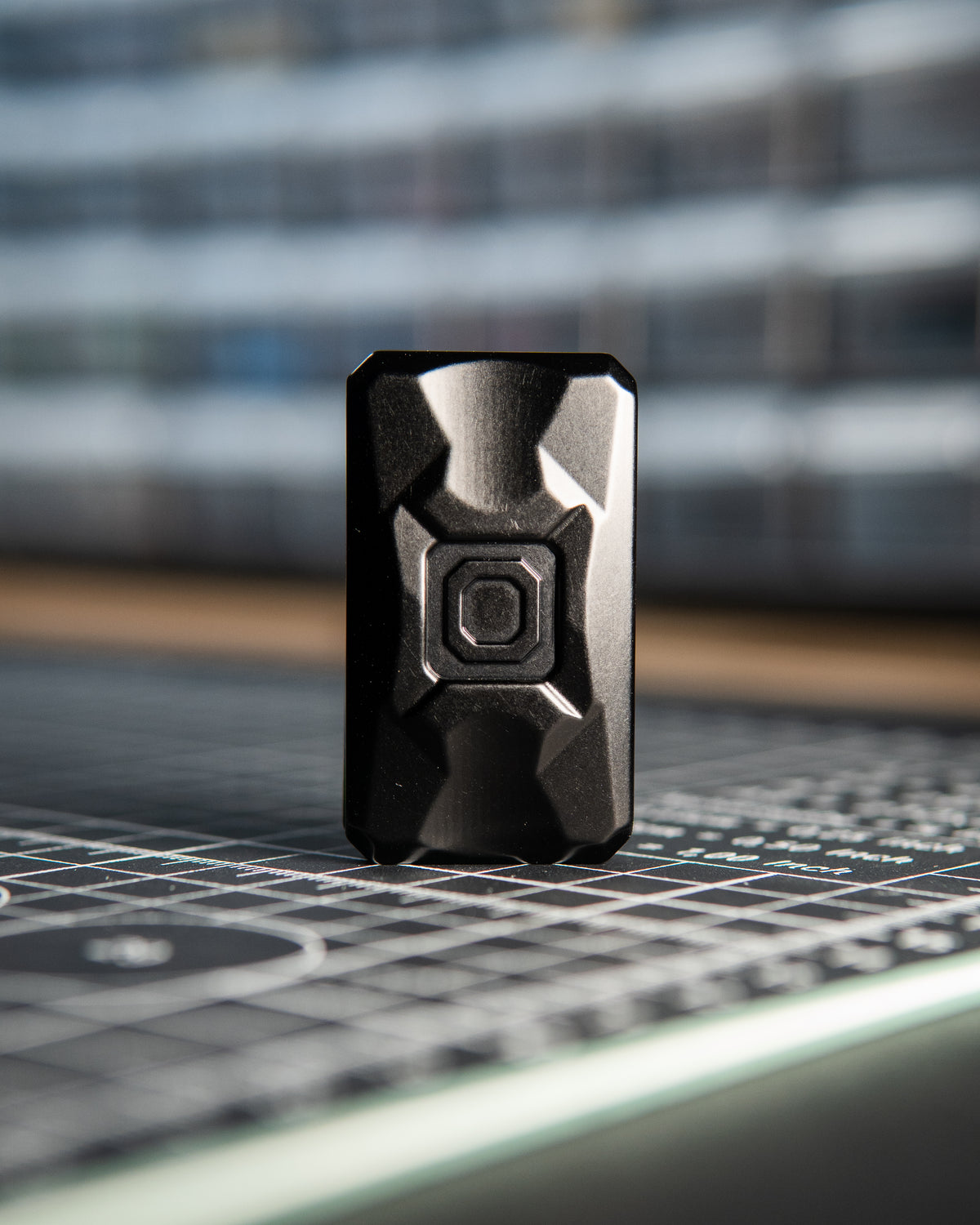 Echo Appa Tile Fidget Slider - Aluminum, Piano Black