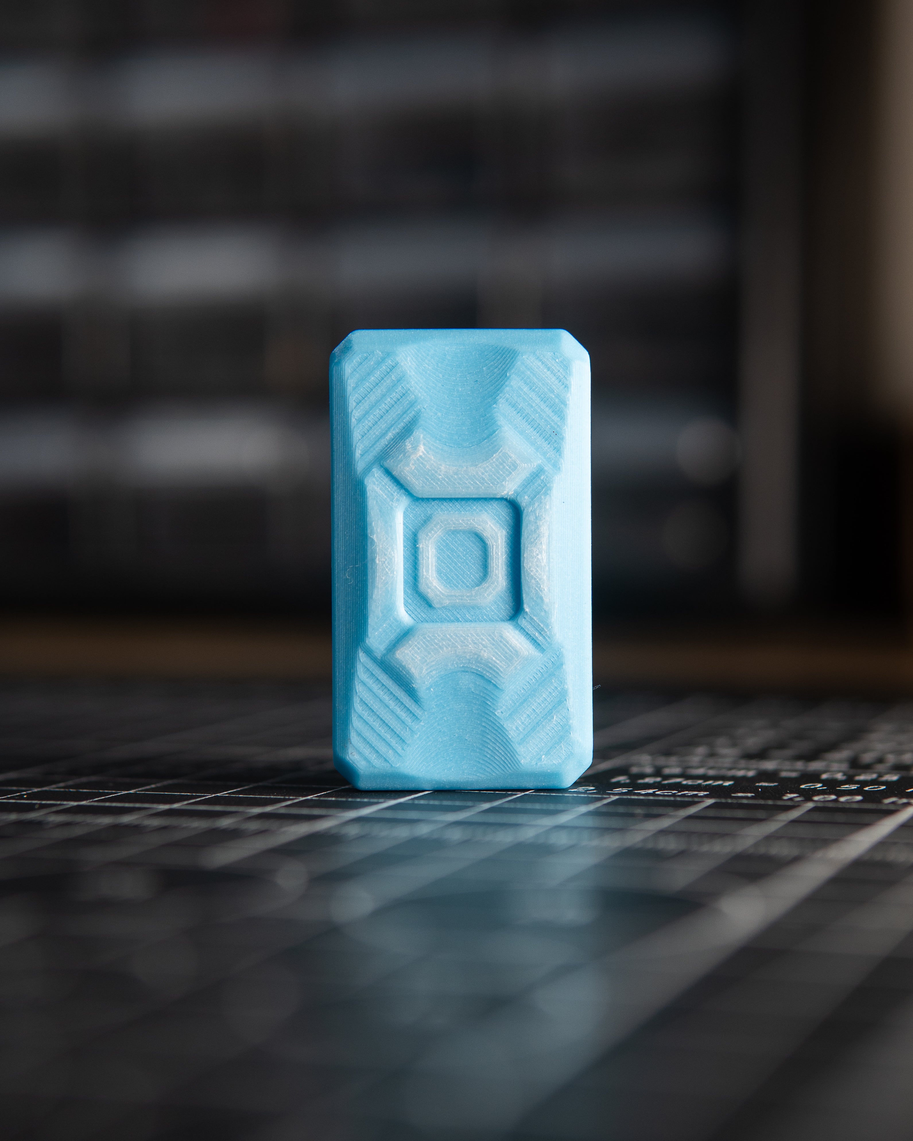 Echo Appa Tile Fidget Slider - Maker's Choice, Blue Glow PLA