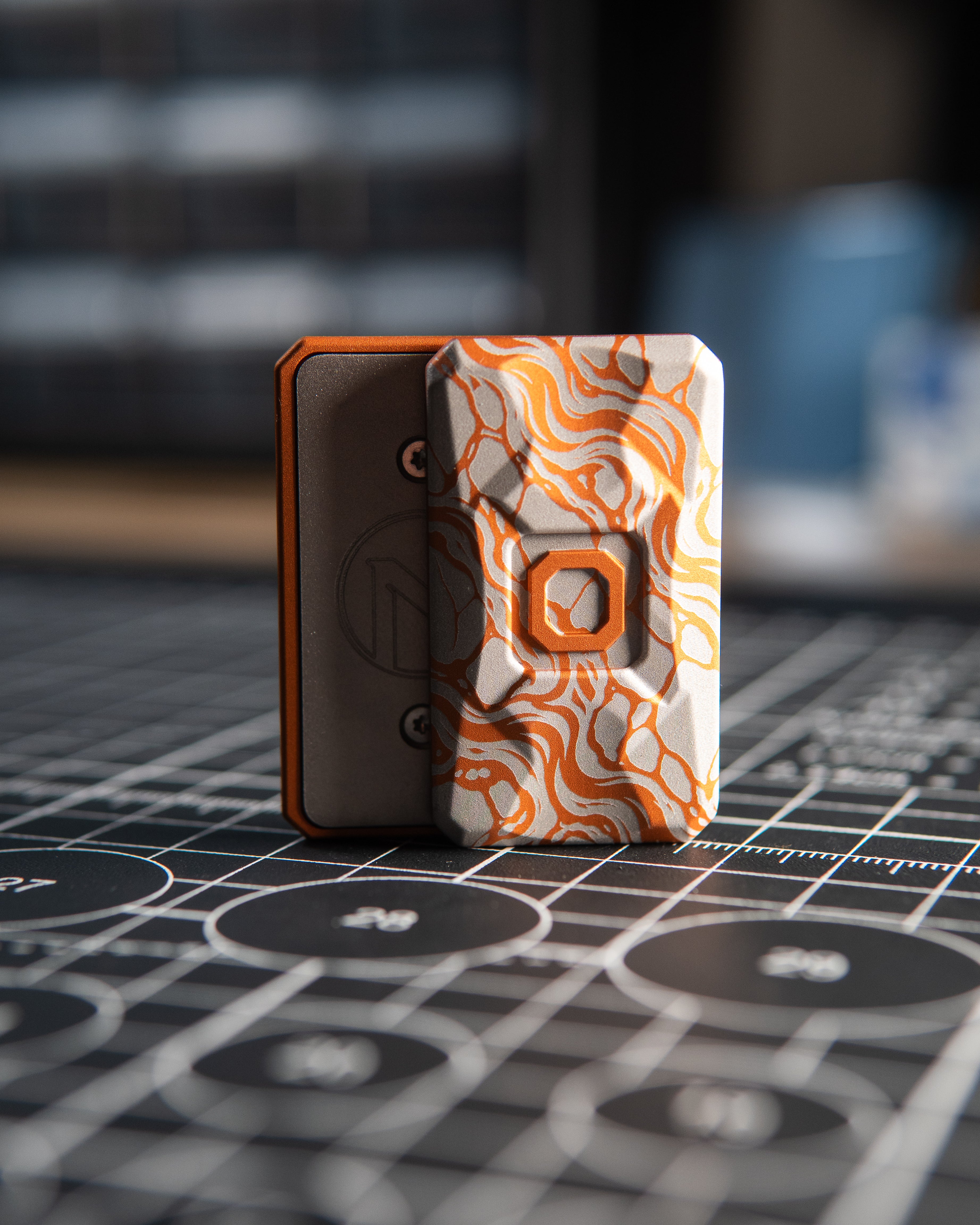 Echo Appa Tile Fidget Slider - Aluminum Ember Orange "Molten Core" Edition
