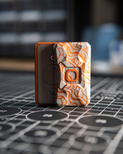 Echo Appa Tile Fidget Slider - Aluminum Ember Orange "Molten Core" Edition