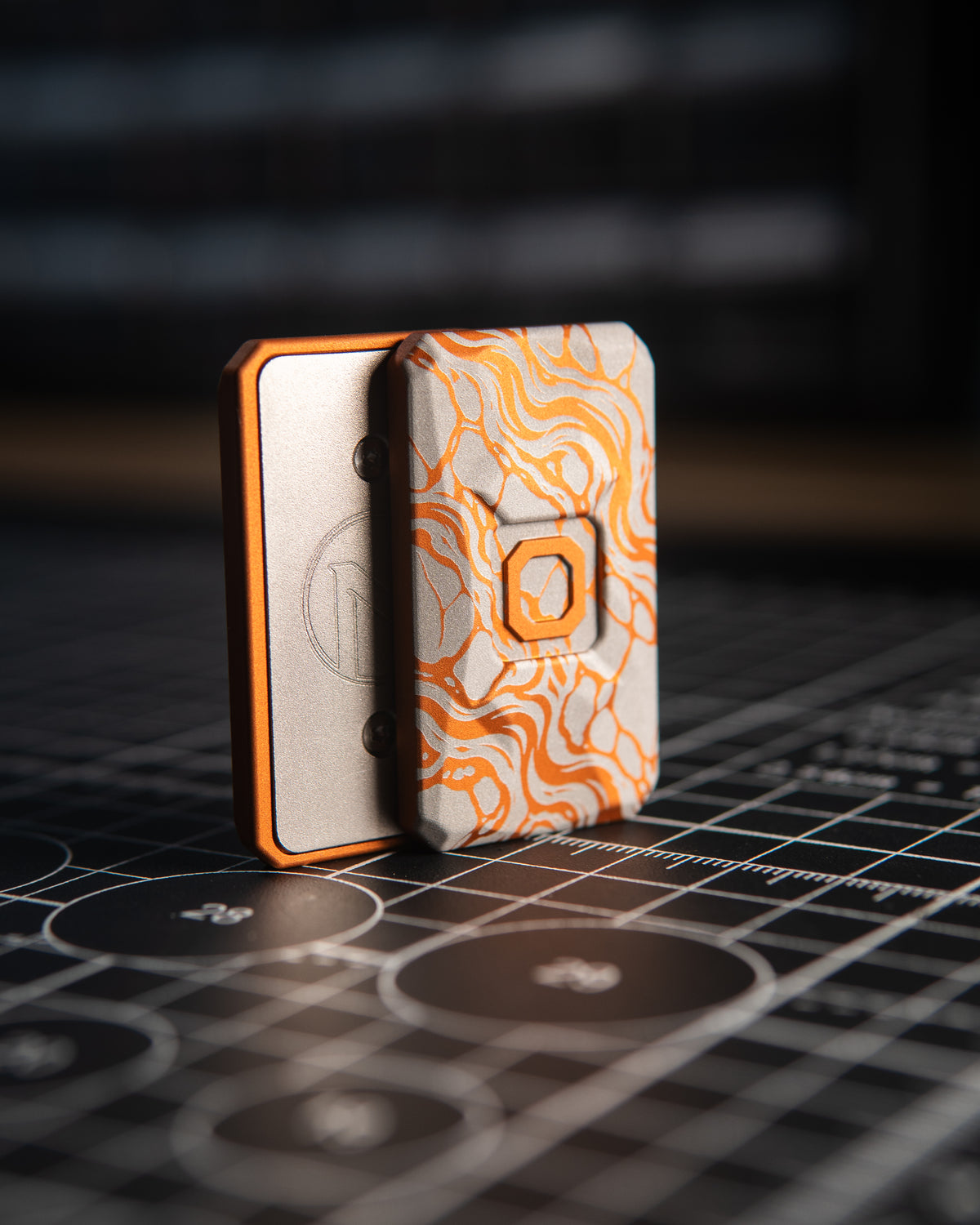 Echo Appa Tile Fidget Slider - Aluminum Ember Orange "Molten Core" Edition
