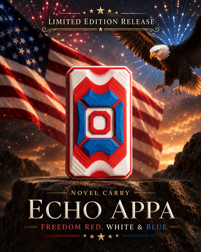 Echo Appa Tile Fidget Slider - Limited Edition, Freedom Red, White & Blue