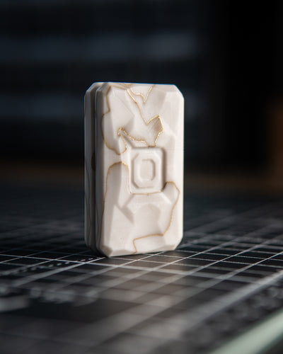 Echo Appa Pro Tile Fidget Slider - Maker's Choice, Ivory Copper Net Infused Resin