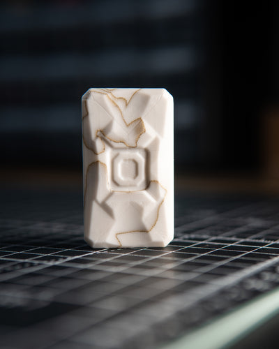 Echo Appa Pro Tile Fidget Slider - Maker's Choice, Ivory Copper Net Infused Resin