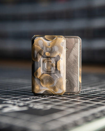 Echo Appa Pro Tile Fidget Slider - Maker's Choice, Raffir Noble Brass & Copper Infused Composite