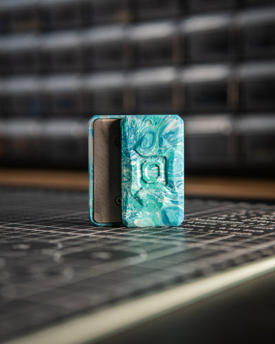 Echo Appa Pro Tile Fidget Slider - Resin Blue Swirl