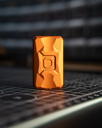 Echo Appa Tile Fidget Slider - Aluminum, Ember Orange