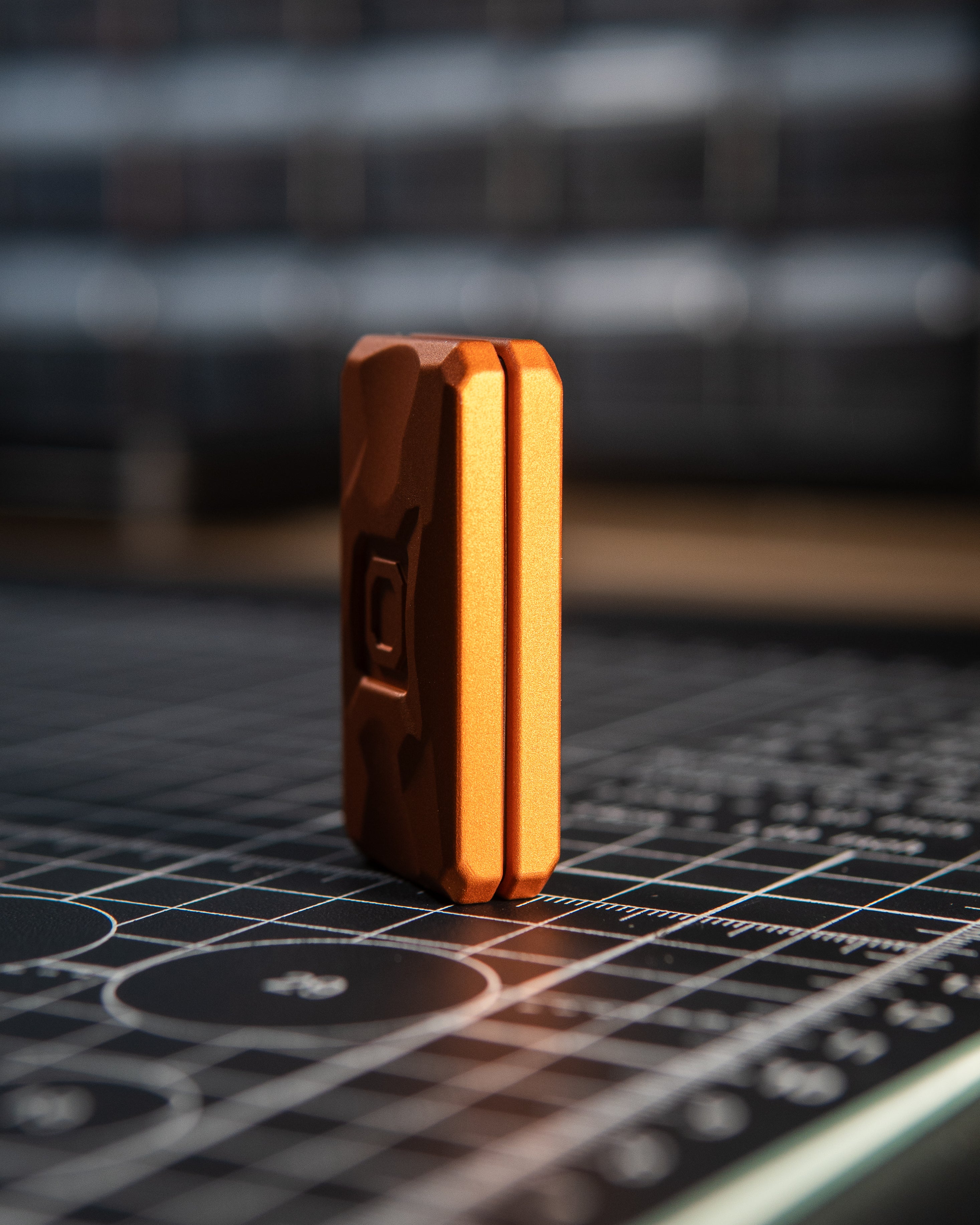 Echo Appa Tile Fidget Slider - Aluminum, Ember Orange