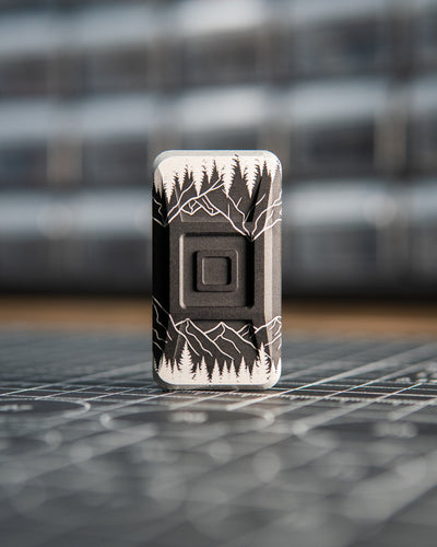 Echo Ergo Tile Fidget Slider - Maker's Choice, Aluminum Black Alpine Edition