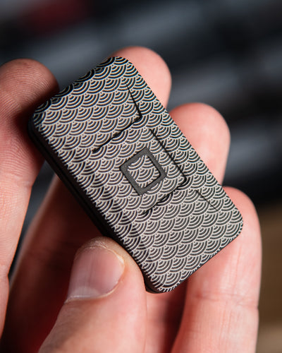 Echo Ergo Tile Fidget Slider - Maker's Choice, Aluminum Black Seigaiha Edition [BLEM]