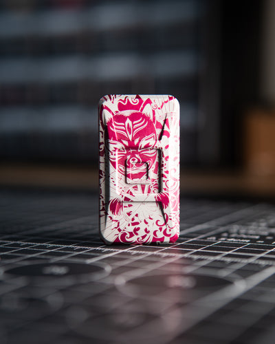 Echo Ergo Tile Fidget Slider - Maker's Choice, Aluminum Pink Azalea "Kitsune Spirit" Edition [1 of 1]