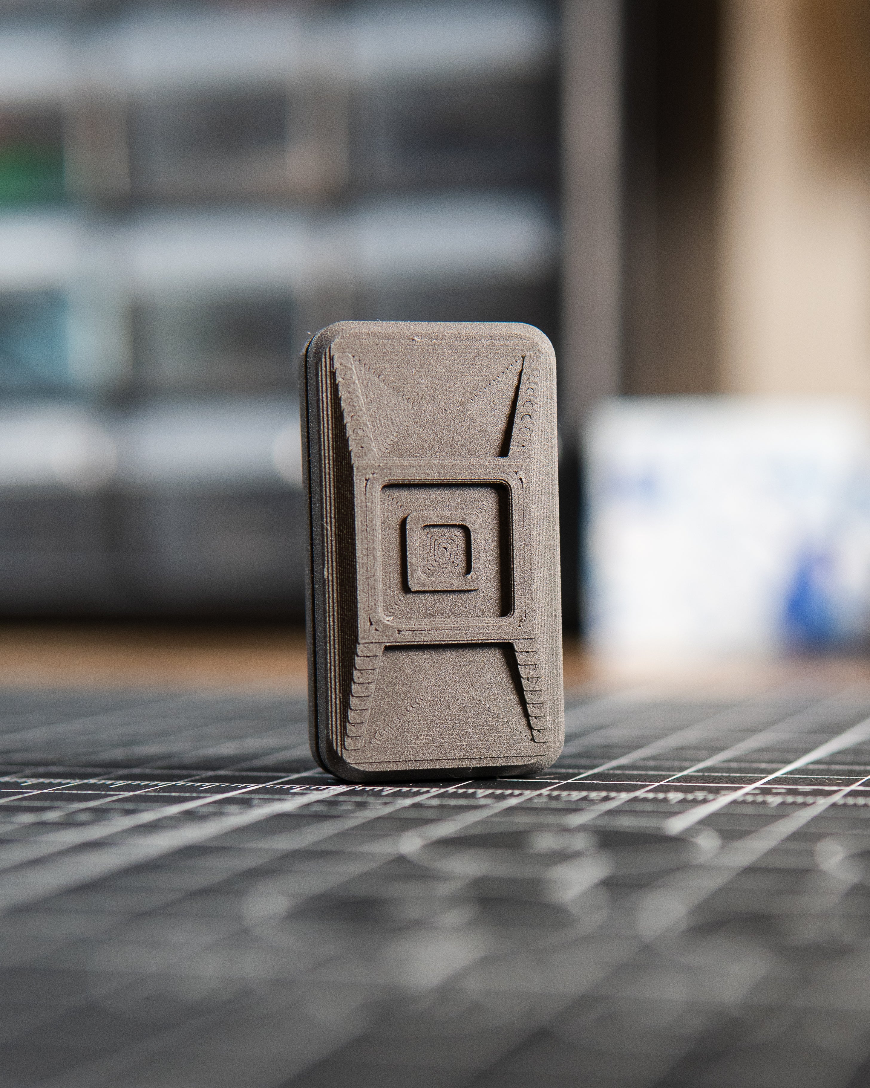 Echo Ergo Tile Fidget Slider - Maker's Choice, Iron Metal Infused PLA