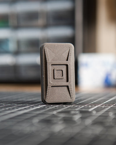 Echo Ergo Tile Fidget Slider - Maker's Choice, Iron Metal Infused PLA