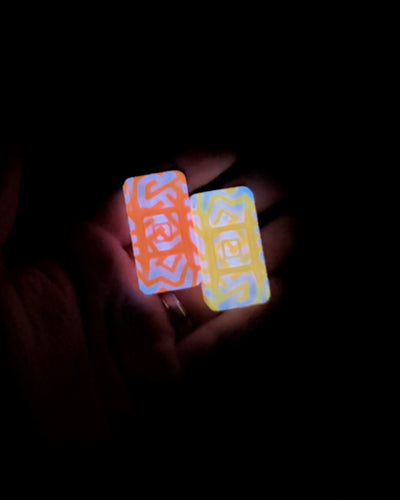 Echo Ergo Tile Fidget Slider - Maker's Choice, Metro Labyrinth Orange & White Glow