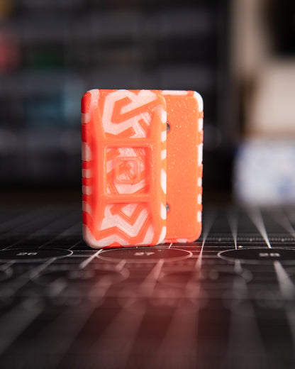 Echo Ergo Tile Fidget Slider - Maker's Choice, Metro Labyrinth Red & White Glow