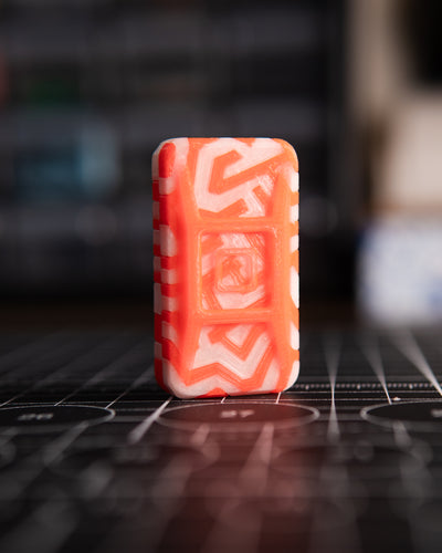 Echo Ergo Tile Fidget Slider - Maker's Choice, Metro Labyrinth Red & White Glow
