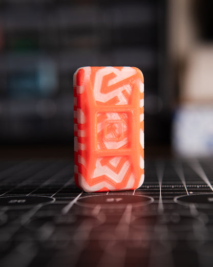 Echo Ergo Tile Fidget Slider - Maker's Choice, Metro Labyrinth Red & White Glow