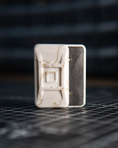 Echo Ergo Pro Tile Fidget Slider - Maker's Choice, Ivory Copper Net Infused Resin
