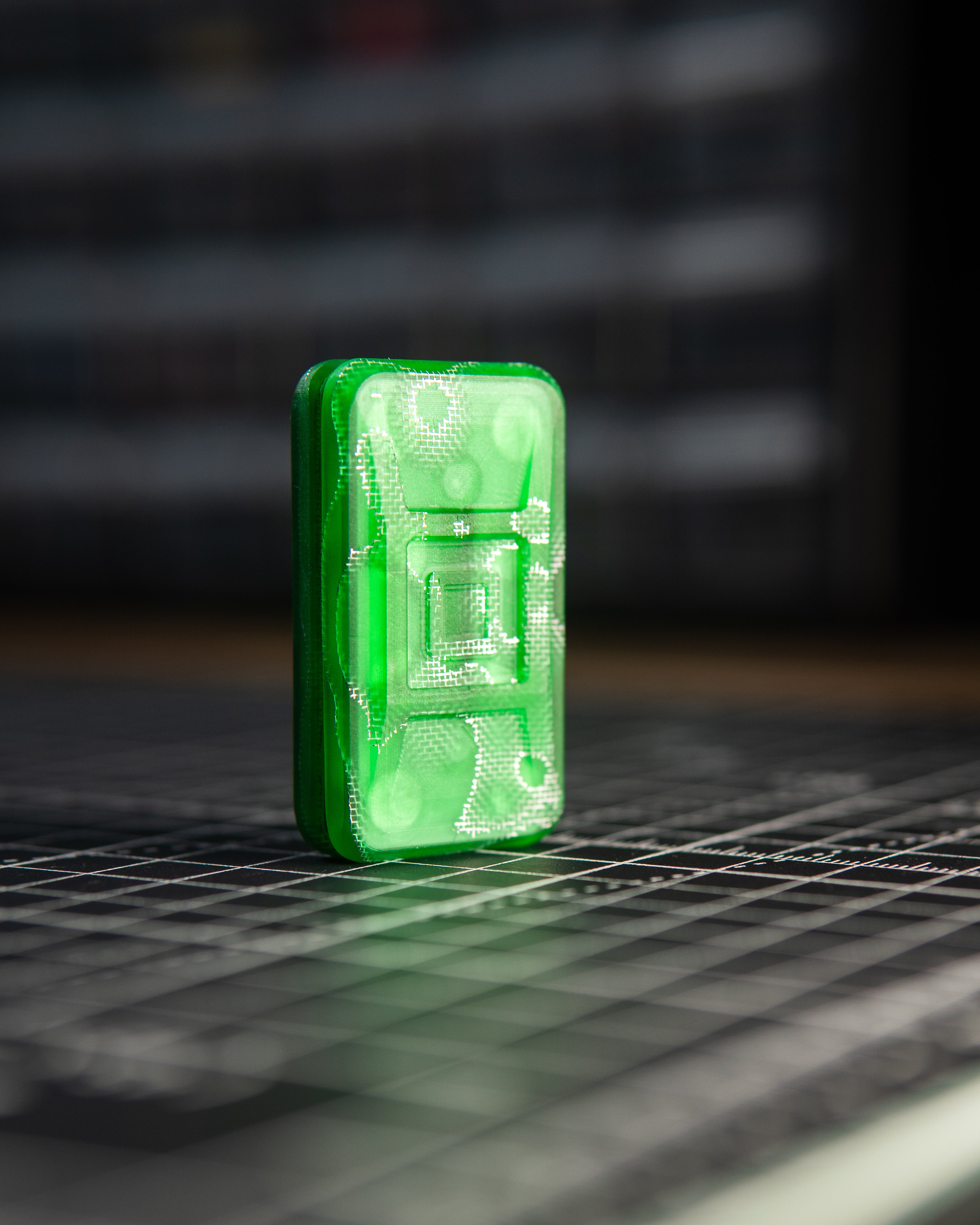 Echo Ergo Pro Tile Fidget Slider - Maker's Choice, Raffir Alume Moon Green