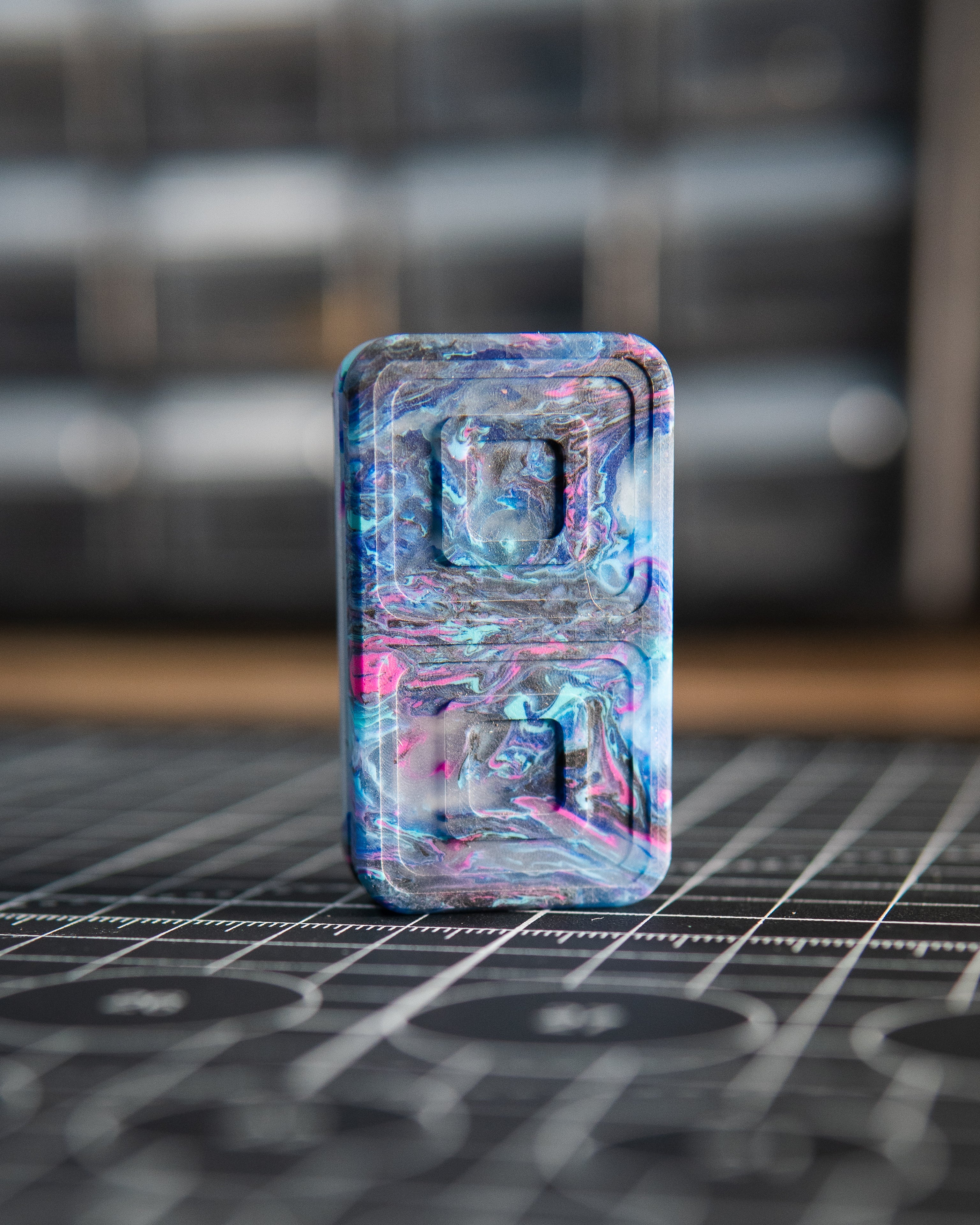 Echo Pro Tile Fidget Slider - Maker's Choice, Blurple Resin