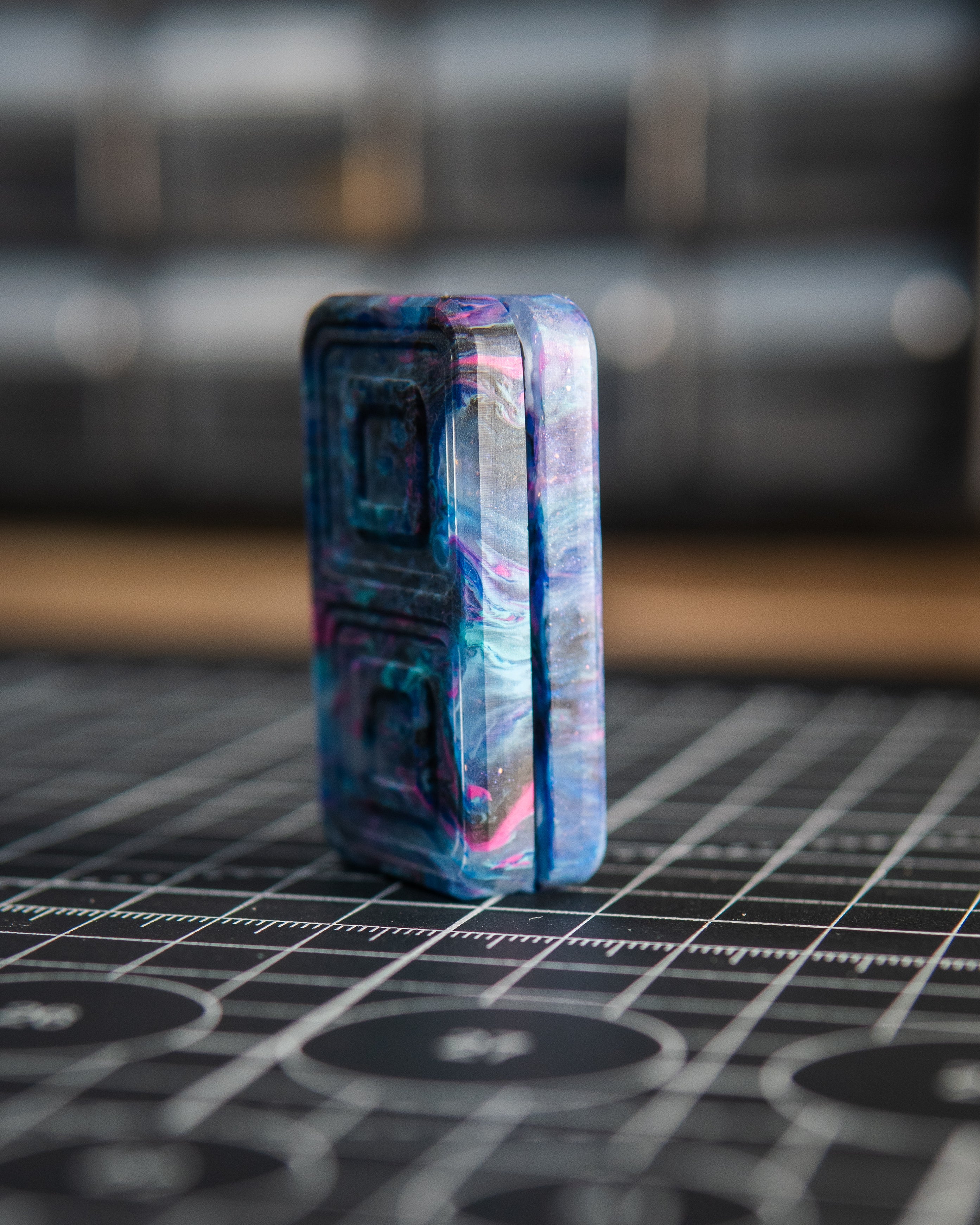 Echo Pro Tile Fidget Slider - Maker's Choice, Blurple Resin