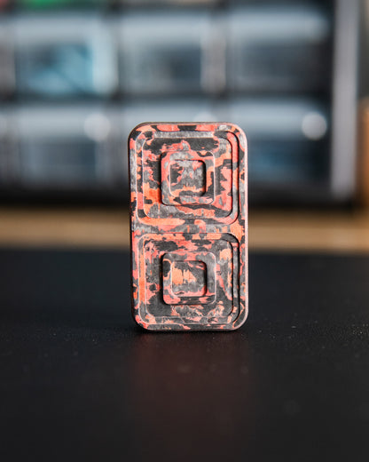 Echo Tile Fidget Slider - Maker's Choice, Lava Flow Carbon Fiber