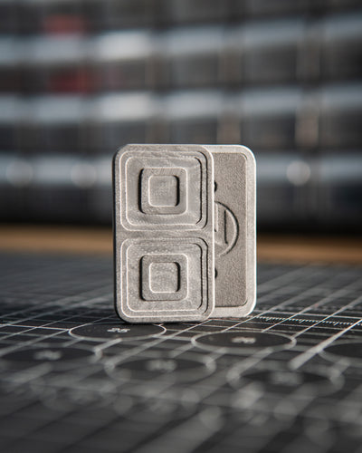 Echo Tile Fidget Slider - Maker's Choice, Light Marbled G10