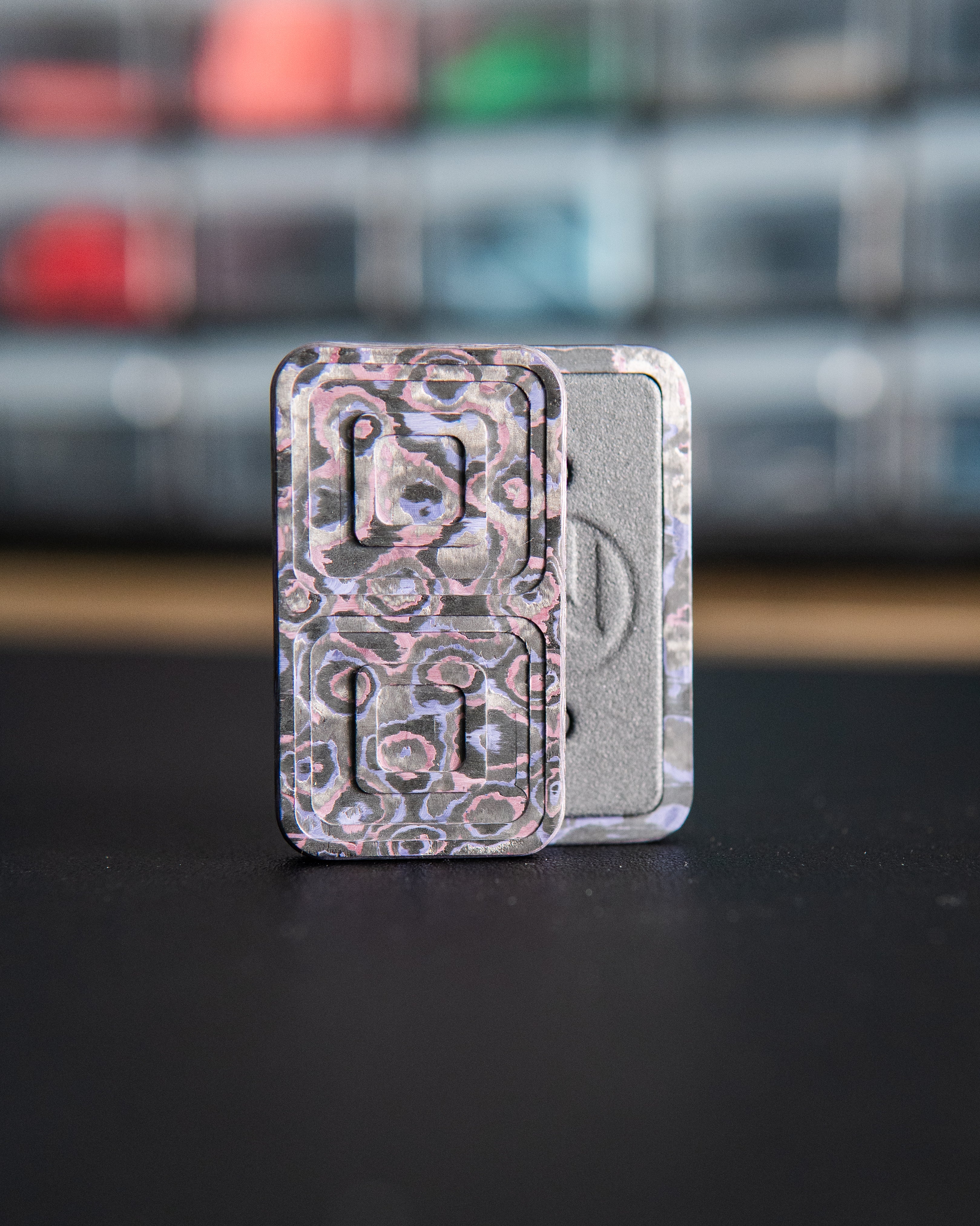 Echo Tile Fidget Slider - Maker's Choice, Purple Haze Carbon Fiber