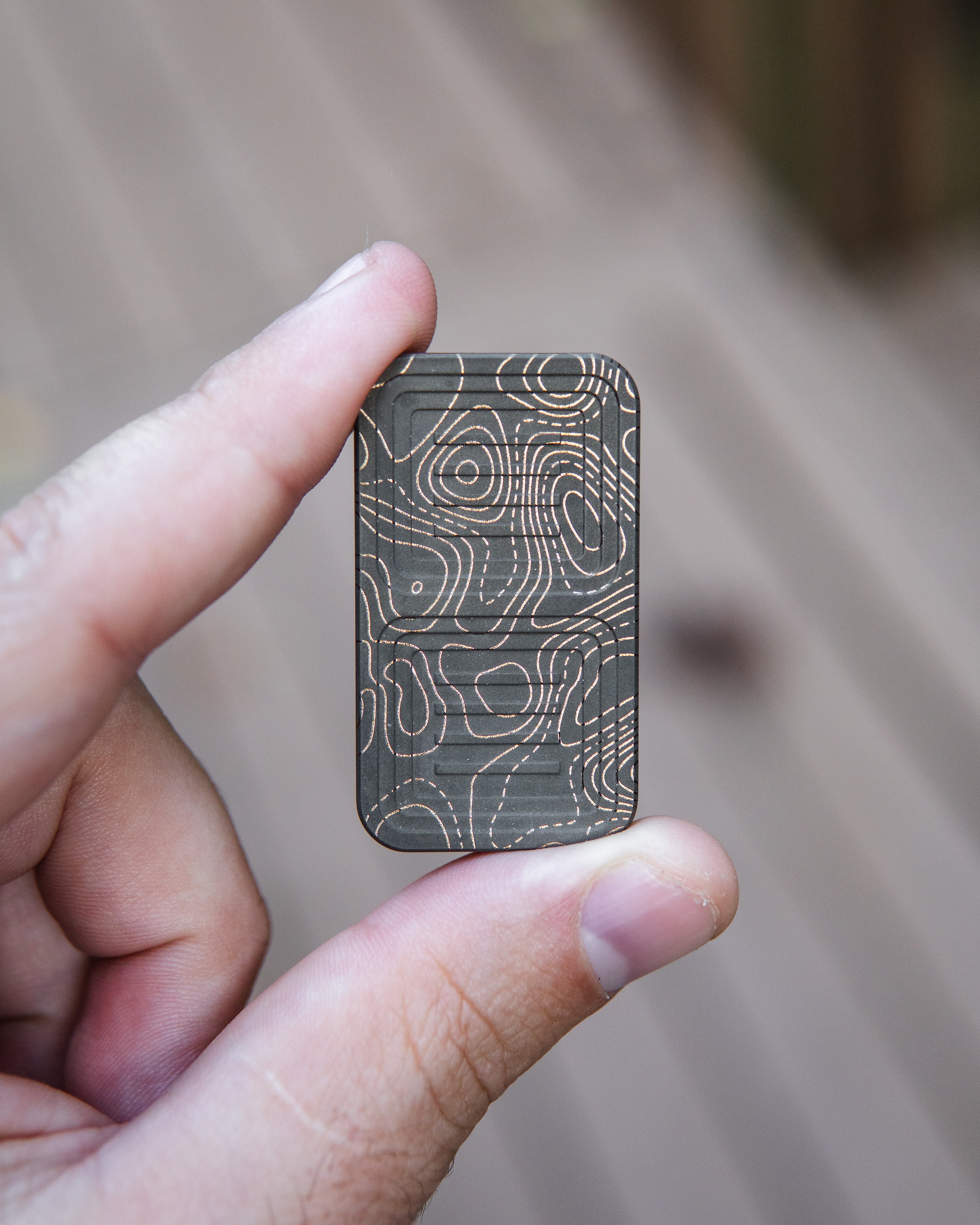 Delta Tile Fidget Slider - Titanium