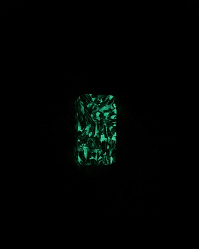 Echo Tile Fidget Slider - Maker's Choice, Shredded Green Glow Carbon Fiber