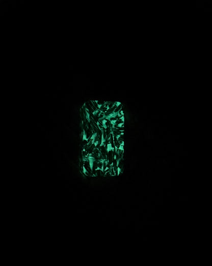 Echo Tile Fidget Slider - Maker's Choice, Shredded Green Glow Carbon Fiber