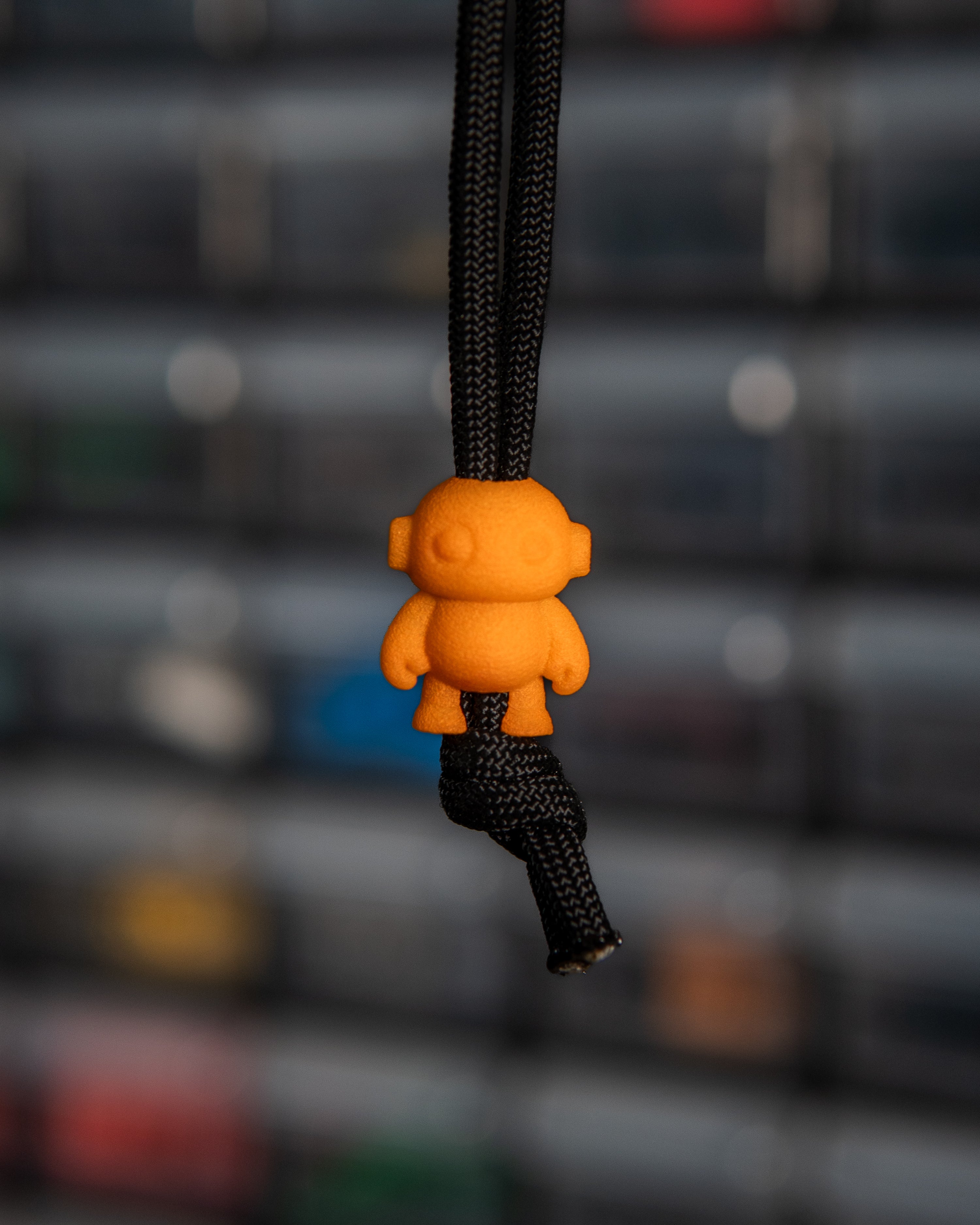 Gearling Lanyard Bead - Nylon, Dyed Orange