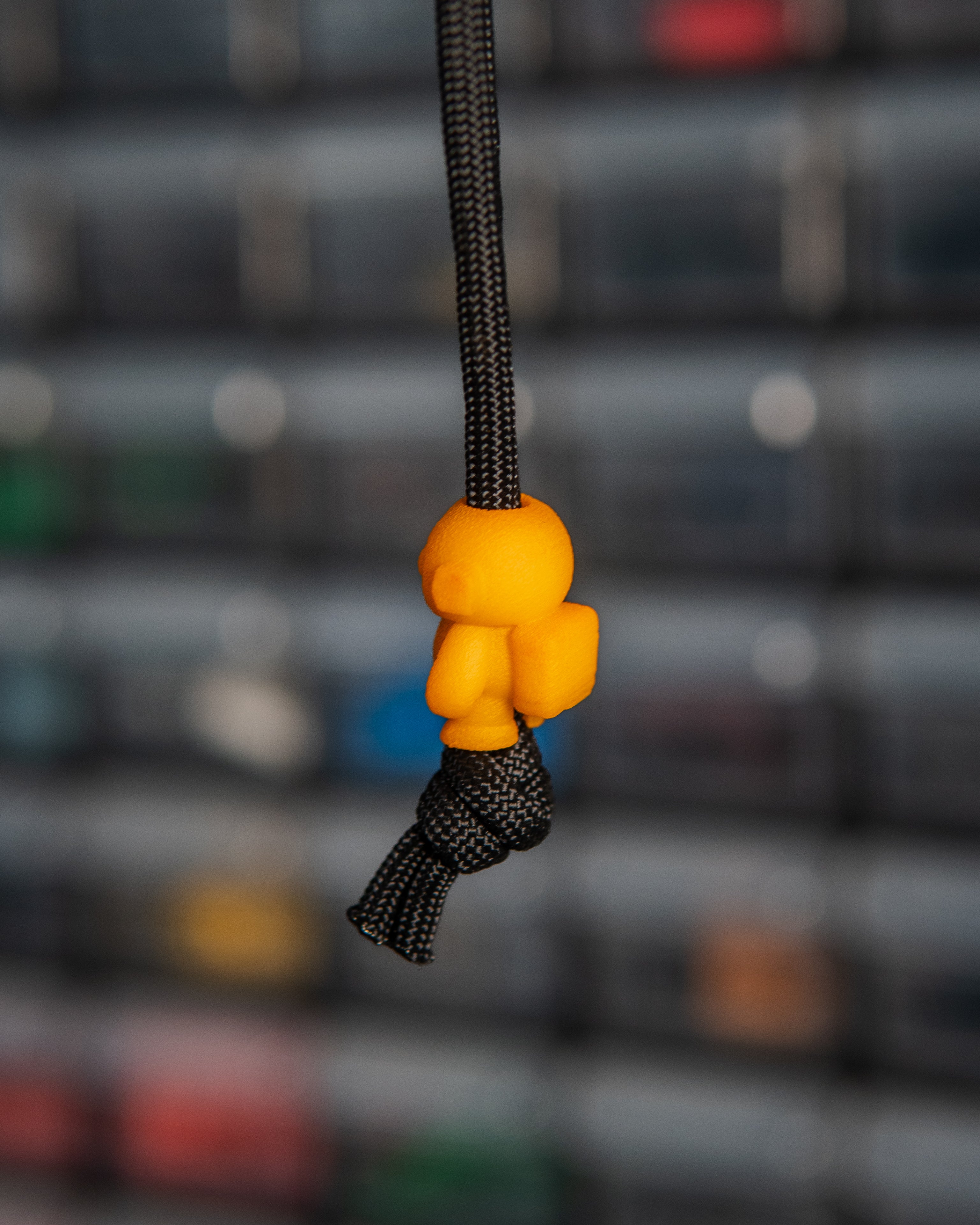 Gearling Lanyard Bead - Nylon, Dyed Orange