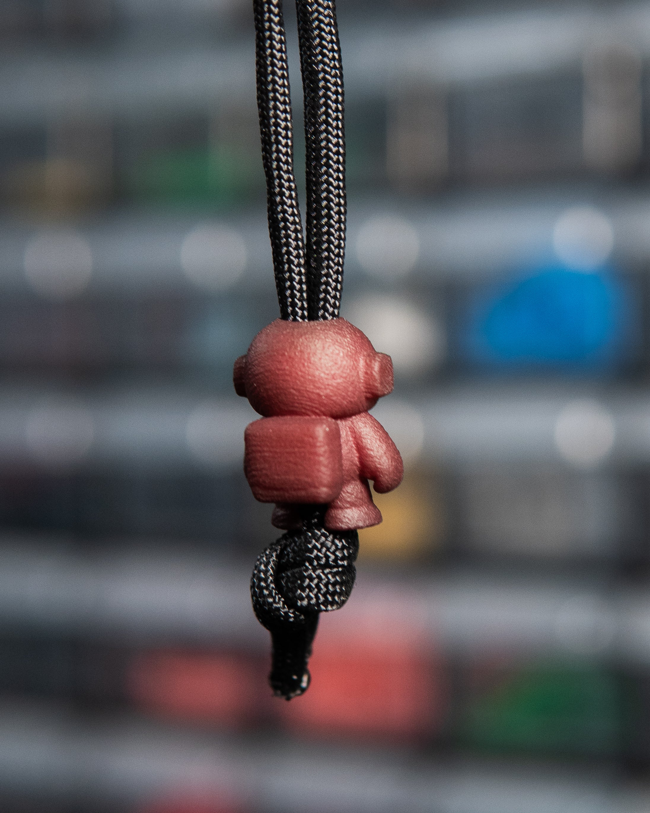 Gearling Lanyard Bead - Nylon, Dyed Plum