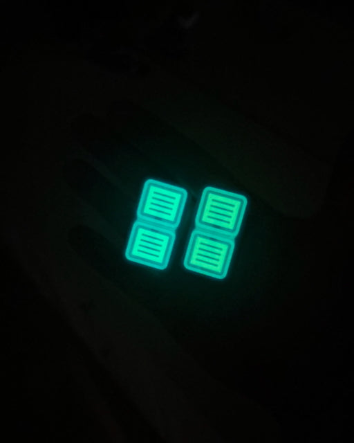 Delta Tile Fidget Slider - Maker's Choice, Electric Blue & Green Glow