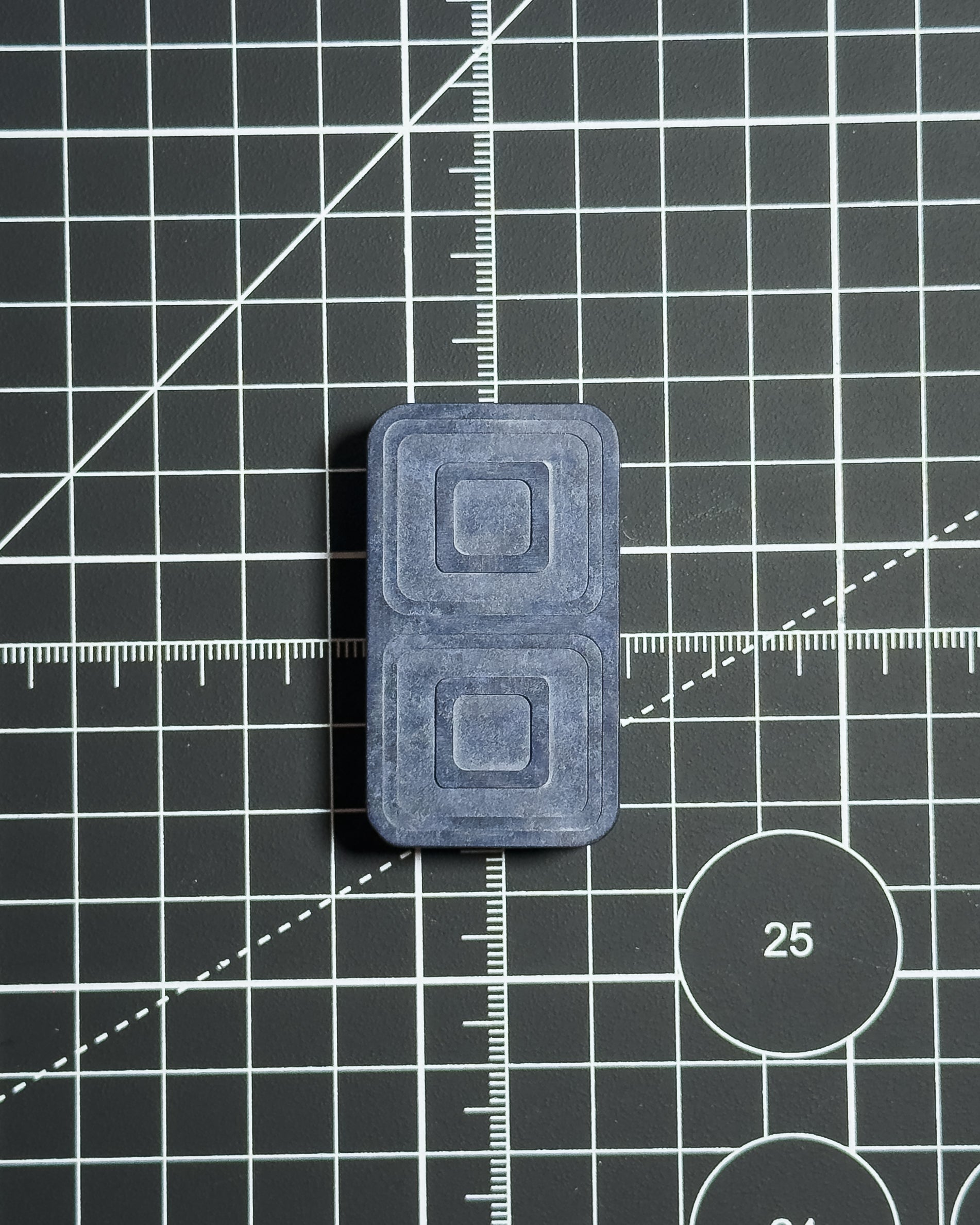 Echo Tile Fidget Slider - Maker's Choice, Blue Richlite