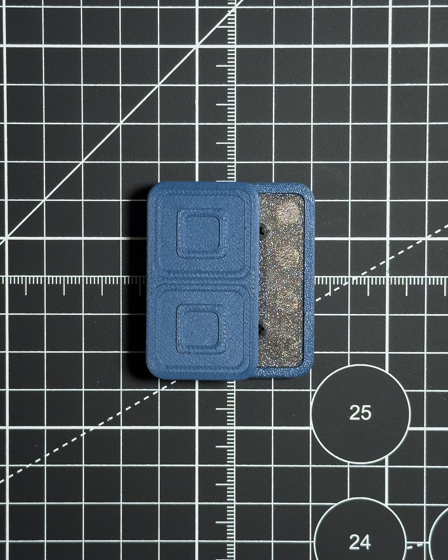 Echo Tile Fidget Slider - Maker's Choice, Indigo Blue PETG-CF