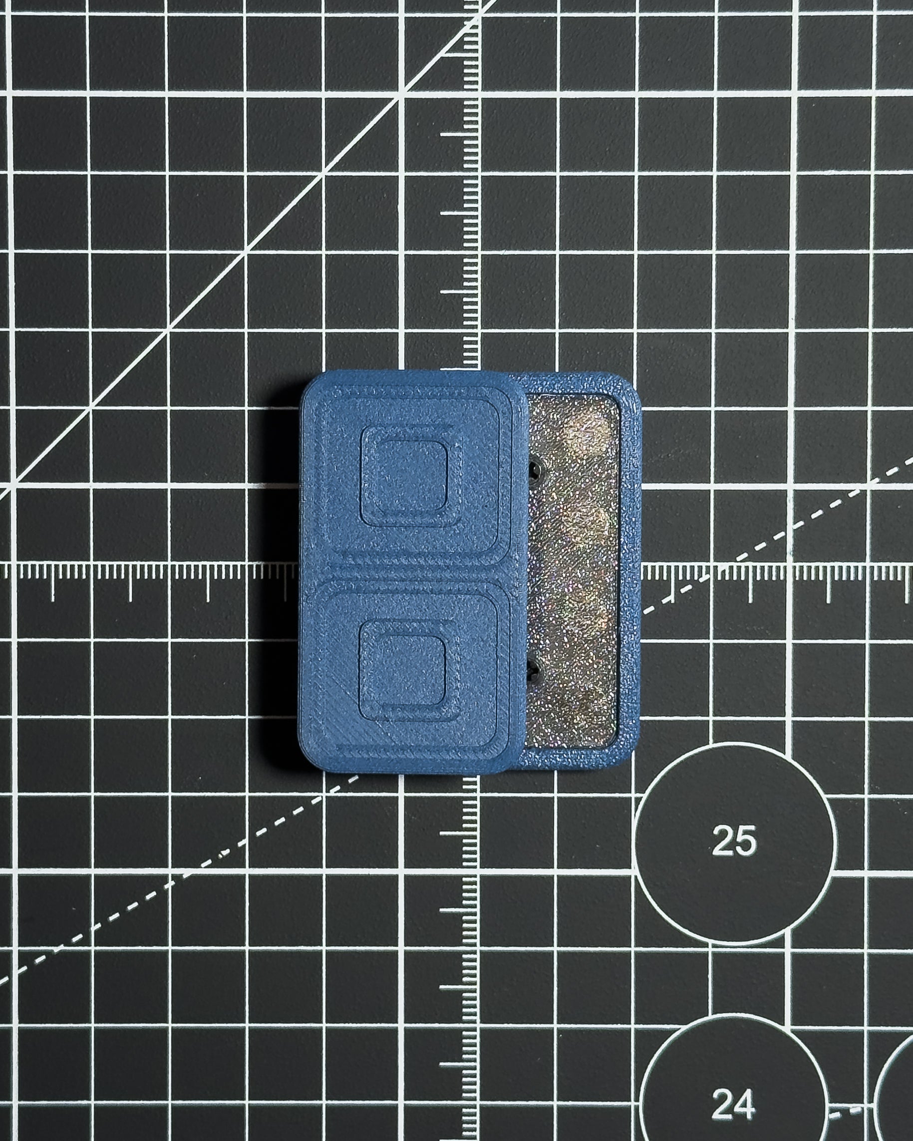 Echo Tile Fidget Slider - Maker's Choice, Indigo Blue PETG-CF
